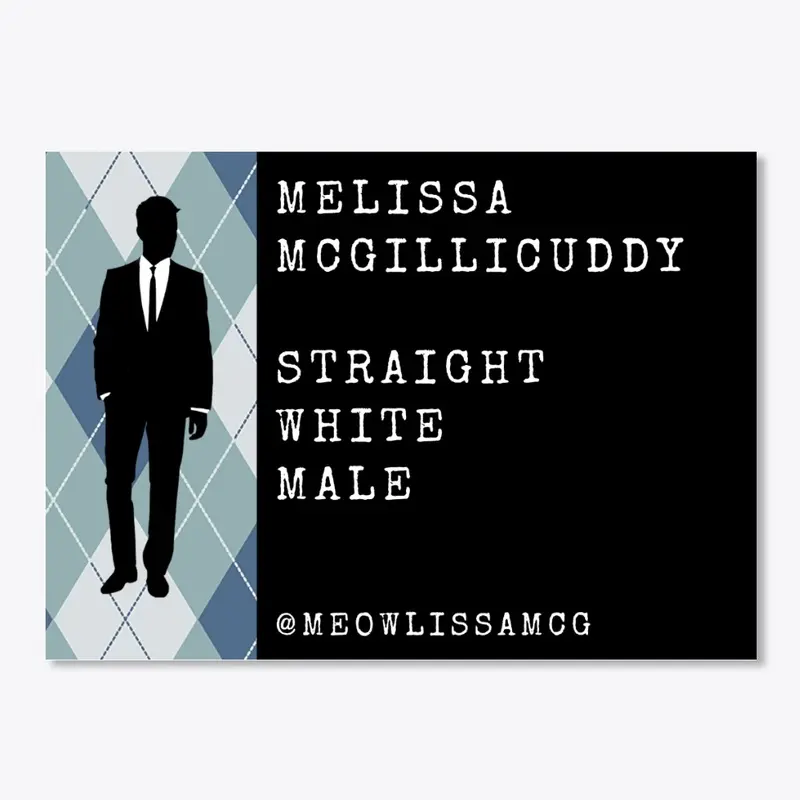 Straight White Male Sticker